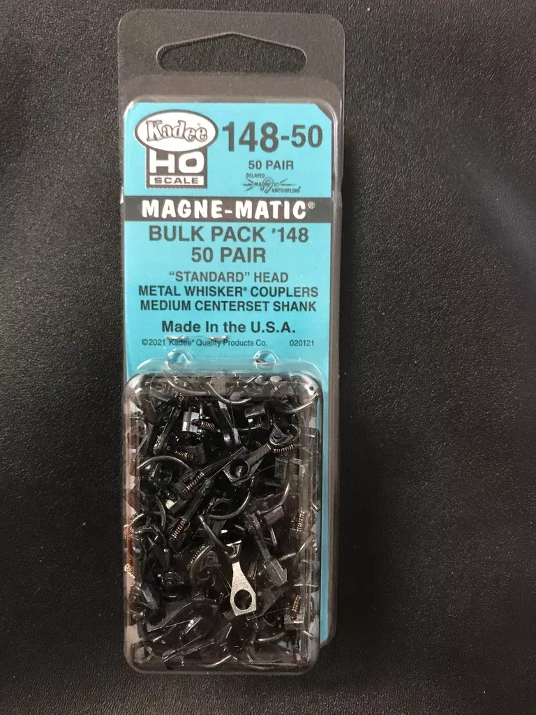 # 148-50 BULK PACK 148 Standard Head Metal Whisker Coupler Medium Centerset Shank (HO) 50 PAIR