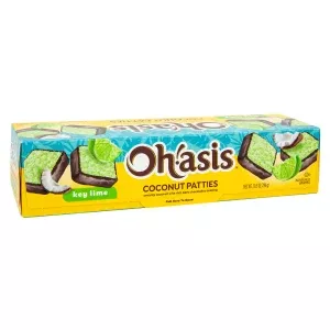 (2 PACK) OH!ASIS 10.5 oz. Coconut Patties 8 Individually Wrapped Key Lime Flavor