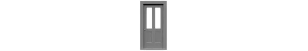 #8050 - HO -TICHY TRAIN GROUP - 36" x 80" 2 LITE DOOR.