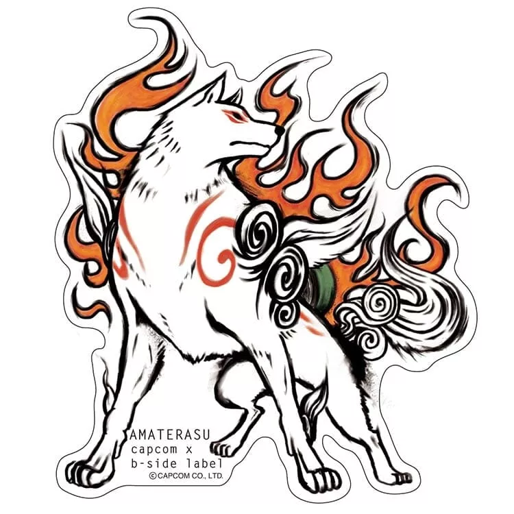 Amaterasu (Normal Ver.) CAPCOM×B-SIDE LABEL Sticker - Ōkami