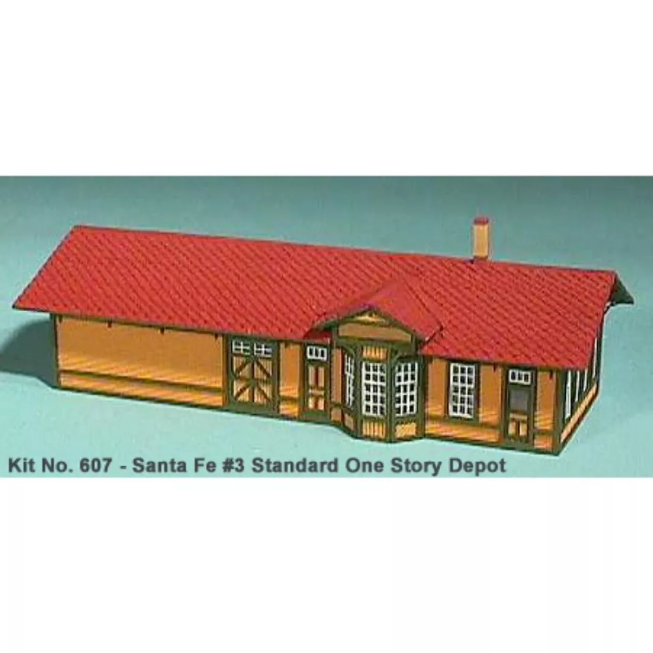 American Model Builders 607 – Santa Fe #3 Standard 1 Story Depot – N Scale Kit