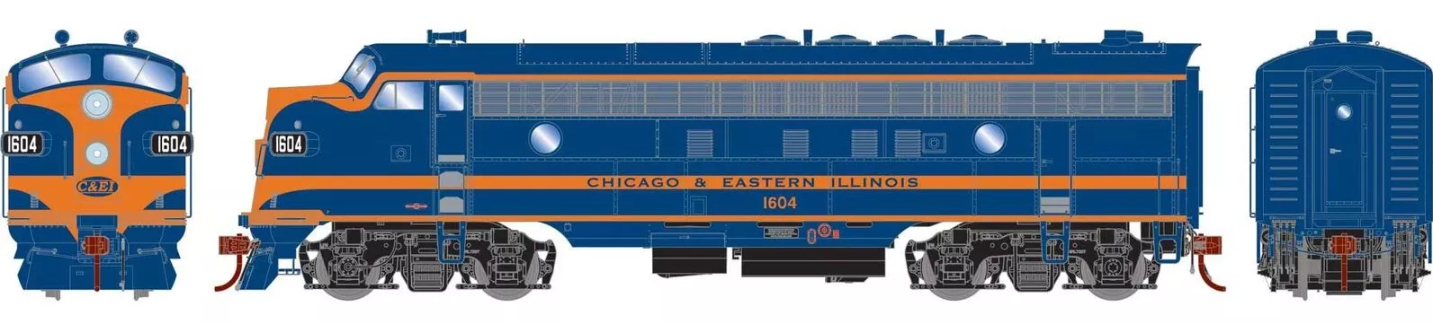 Athearn Genesis HO G19711 FP7, Chicago And Eastern Illinois #1607