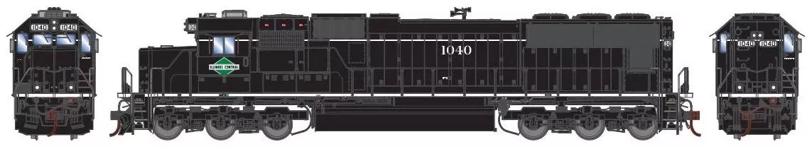 Athearn Genesis HO G75729 SD70, Illinois Central #1040