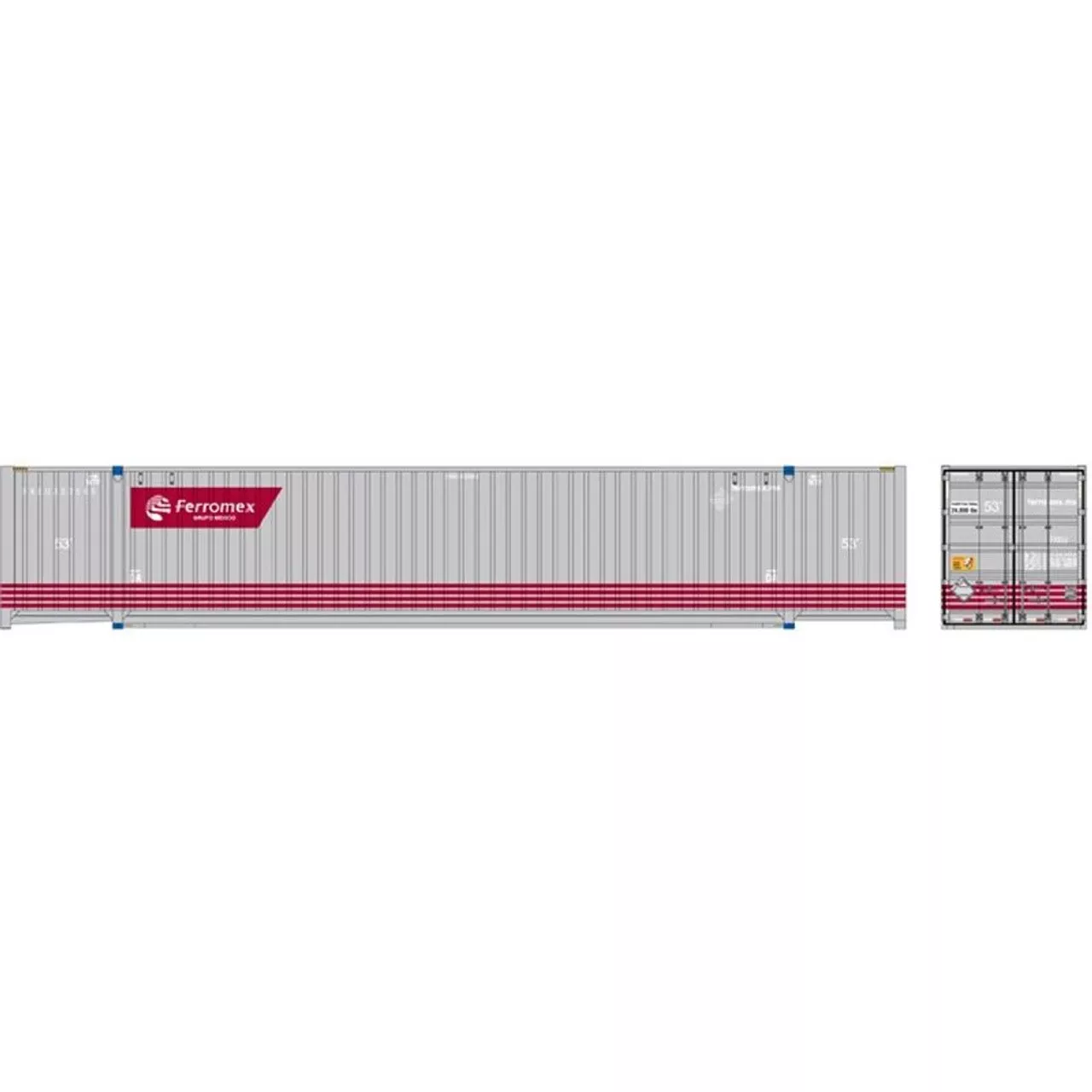 Atlas 50005950 – 53′ Containers – Ferromex Set #1 Ferromex (FXE) 232565, 232588, 232593 – N Scale