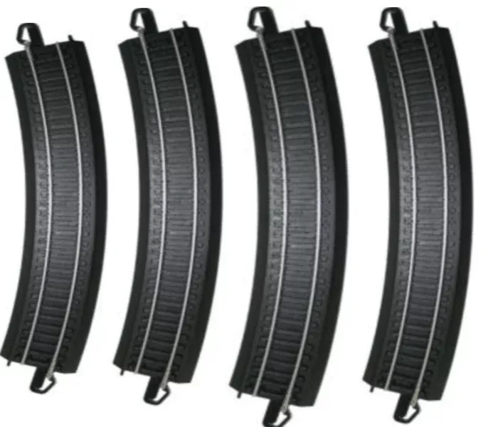 Bachmann 44480 HO Scale E-Z Train Track Black 18" Radius Curved 24 pcs