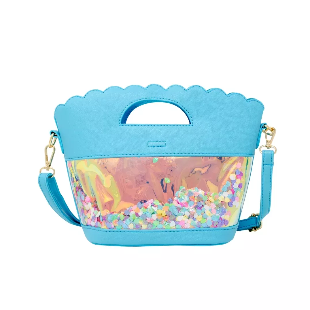 Blue Mermaid Confetti Tote Bag