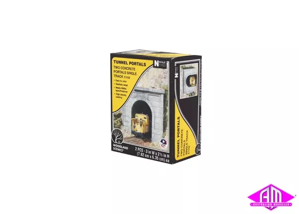C1152 - Single Portal 2pc - Concrete (N Scale)