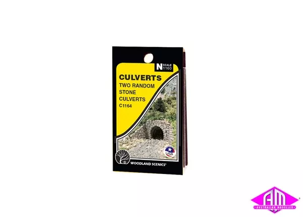 C1164 - Random Stone Culverts 2pc (N Scale)