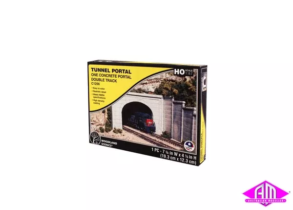 C1256 - Double Portal - Concrete 1pc (HO Scale)