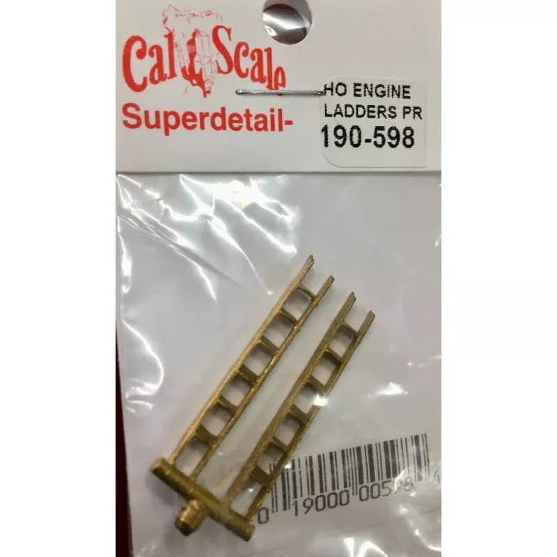 CAL-SCALE 190-598 HO ENGINE LADDERS 1PR.Brass Castings