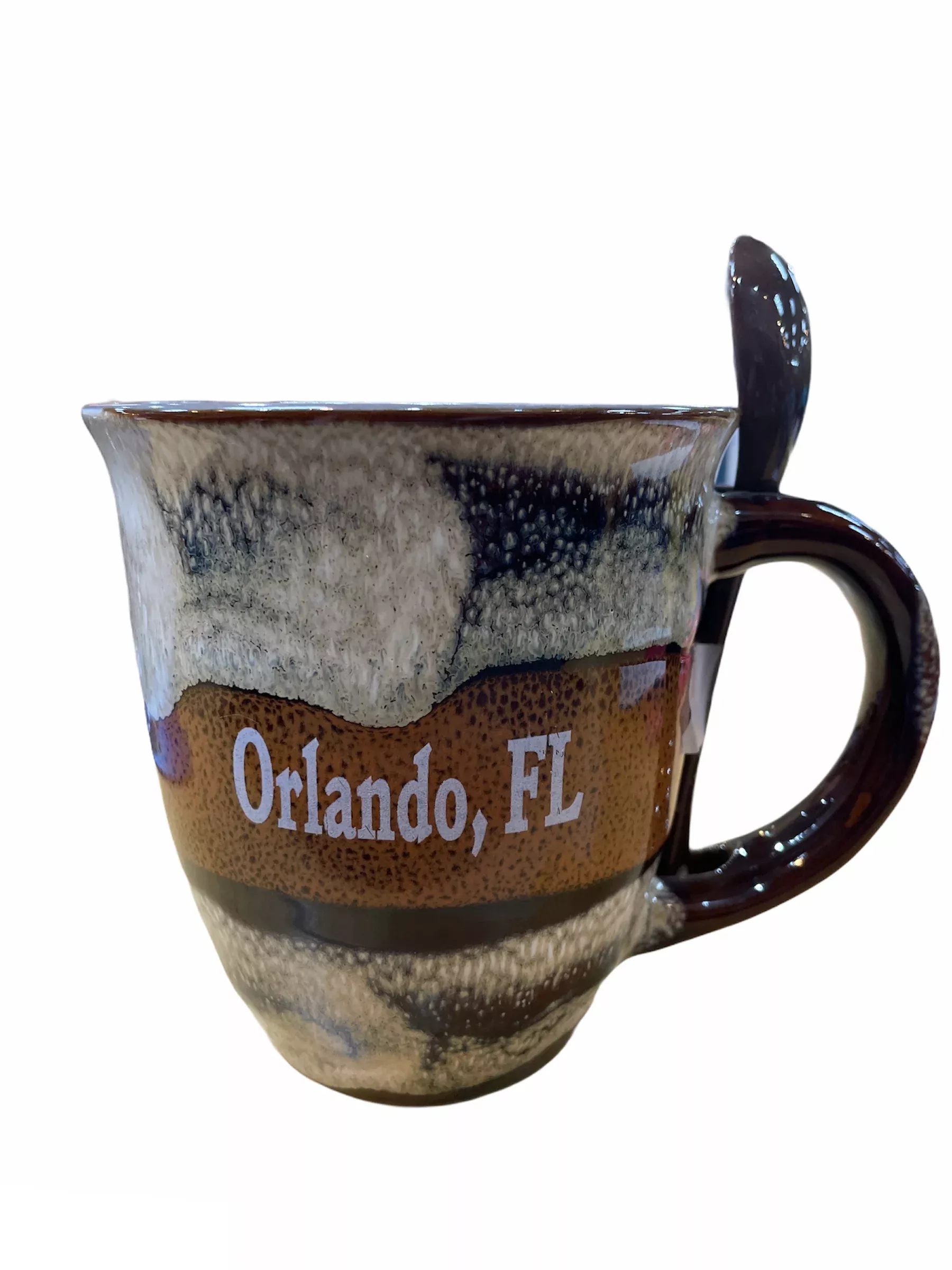 Ceramic Glazed Spoon Mug -OR3998