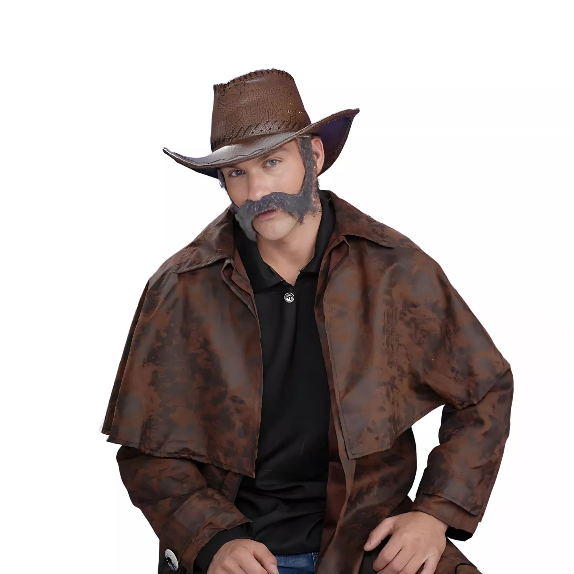 Civil War General Grey Moustache & Beard Costume Set