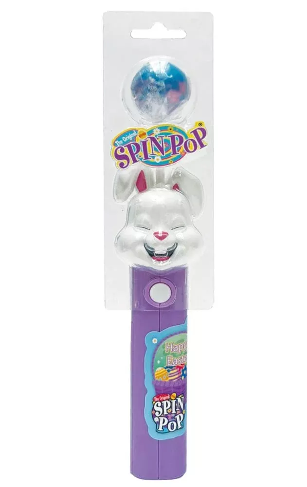 Colorful Easter Bunny Spin Pop Toy With Gourmet Lollipop