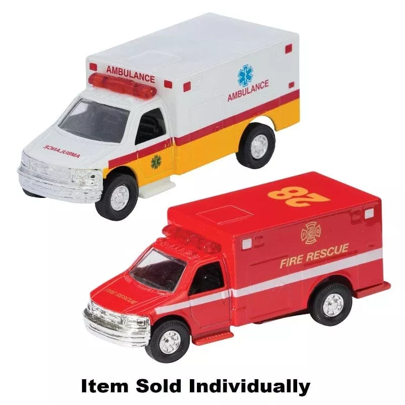 Die Cast Ambulance & Fire Rescue Pullback (Assorted Styles)