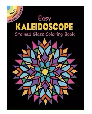 Easy Kaleidoscope Mini Stained Glass Coloring Book