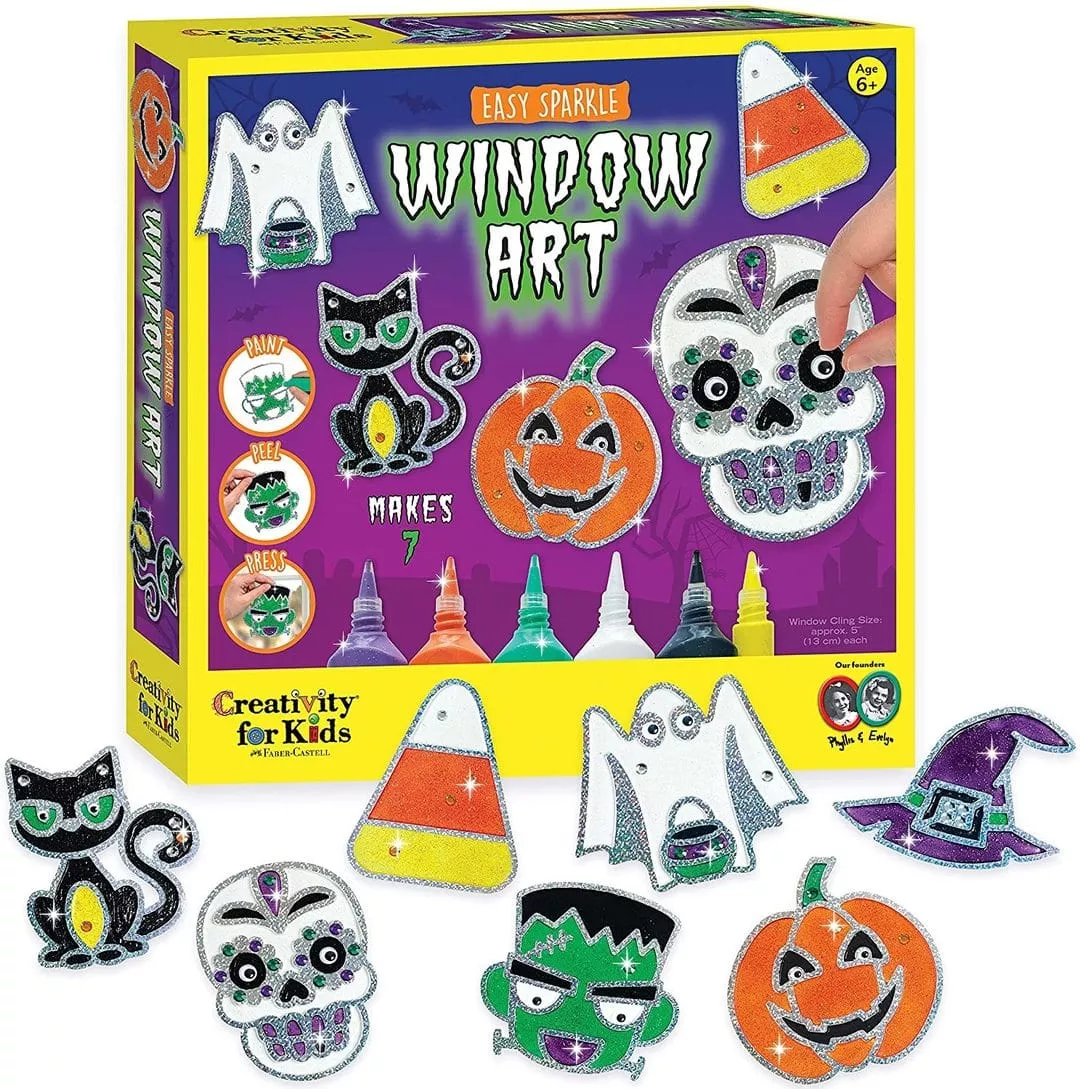 Easy Sparkle Window Art - Halloween