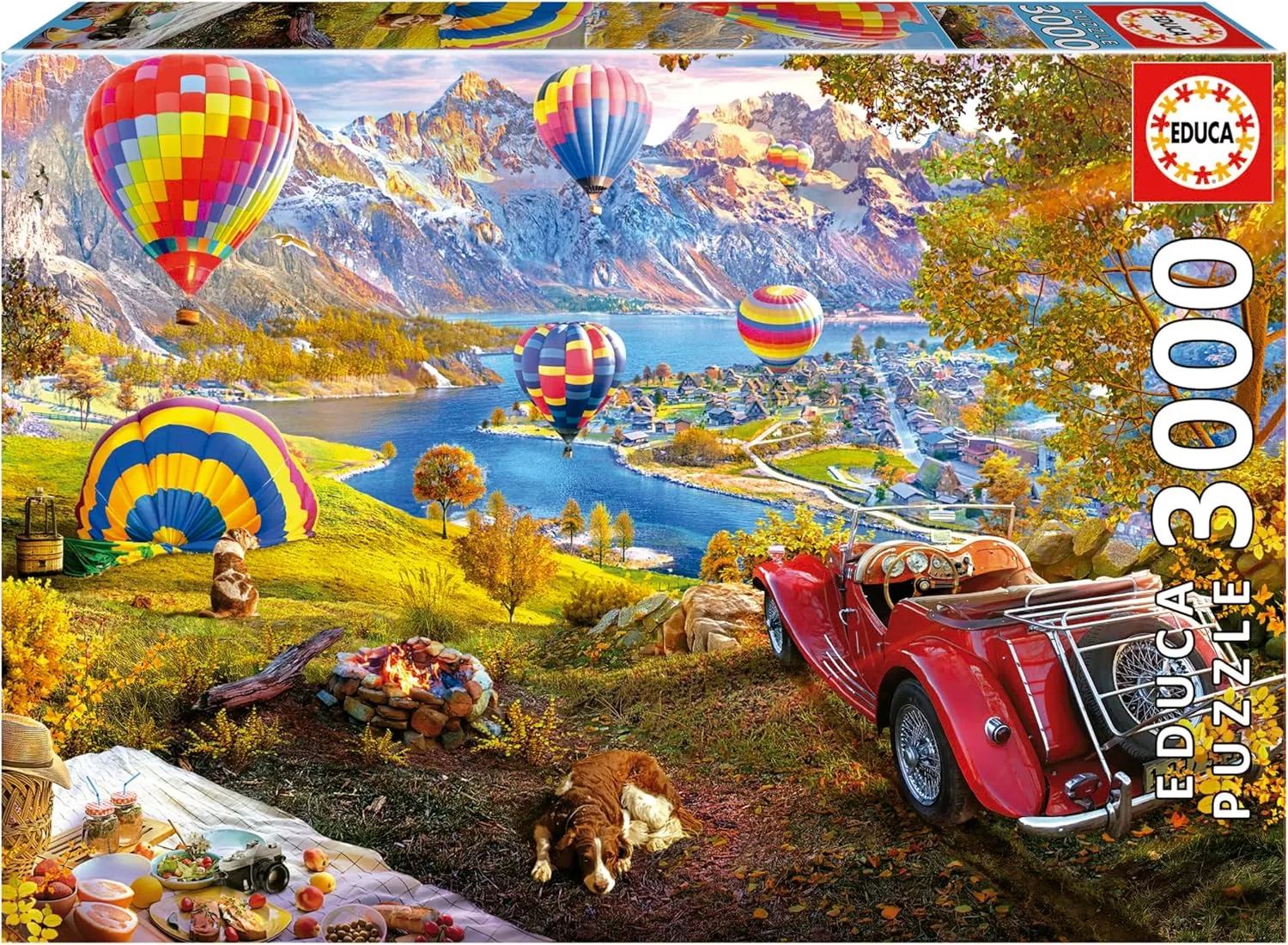 Educa 3000 Piece Puzzle- Hot Air Balloon Valley