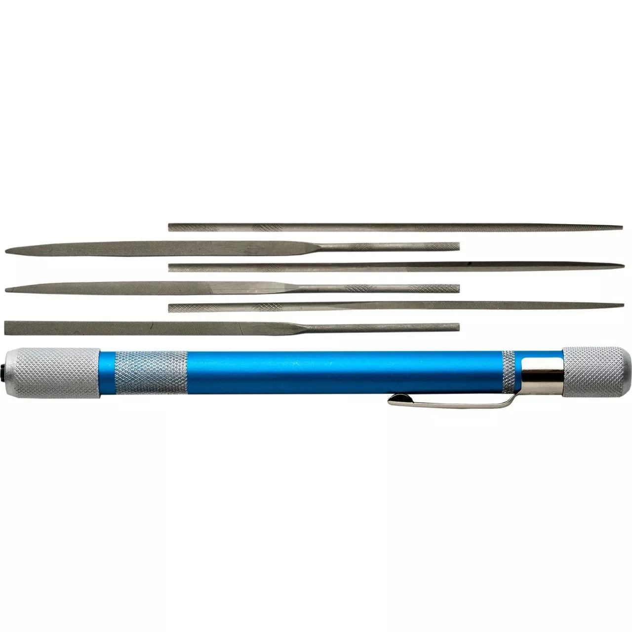 Excel 7001 Aluminum Handle W/ 6 Assorted Mini Files