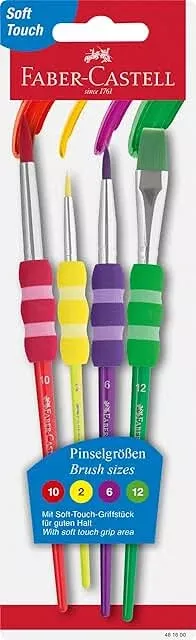 Faber-Castell 4 Piece Soft Touch Paint Brush Set