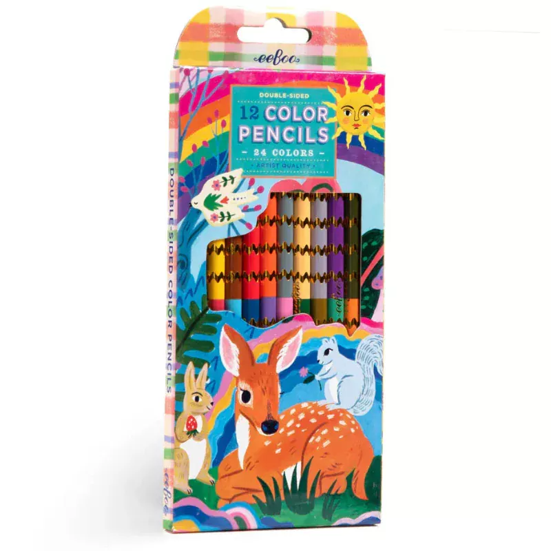 Fawn & Sun 12 Double Sided Color Pencils