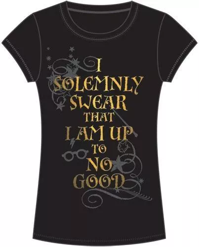 Harry Potter I Solemnly Swear Fitted Tee Black