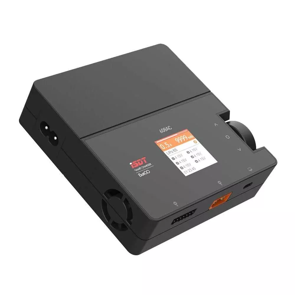 ISDT 608AC 50/200W 8A 1-6S AC/DC Smart Charger w/ Detachable Power Supply