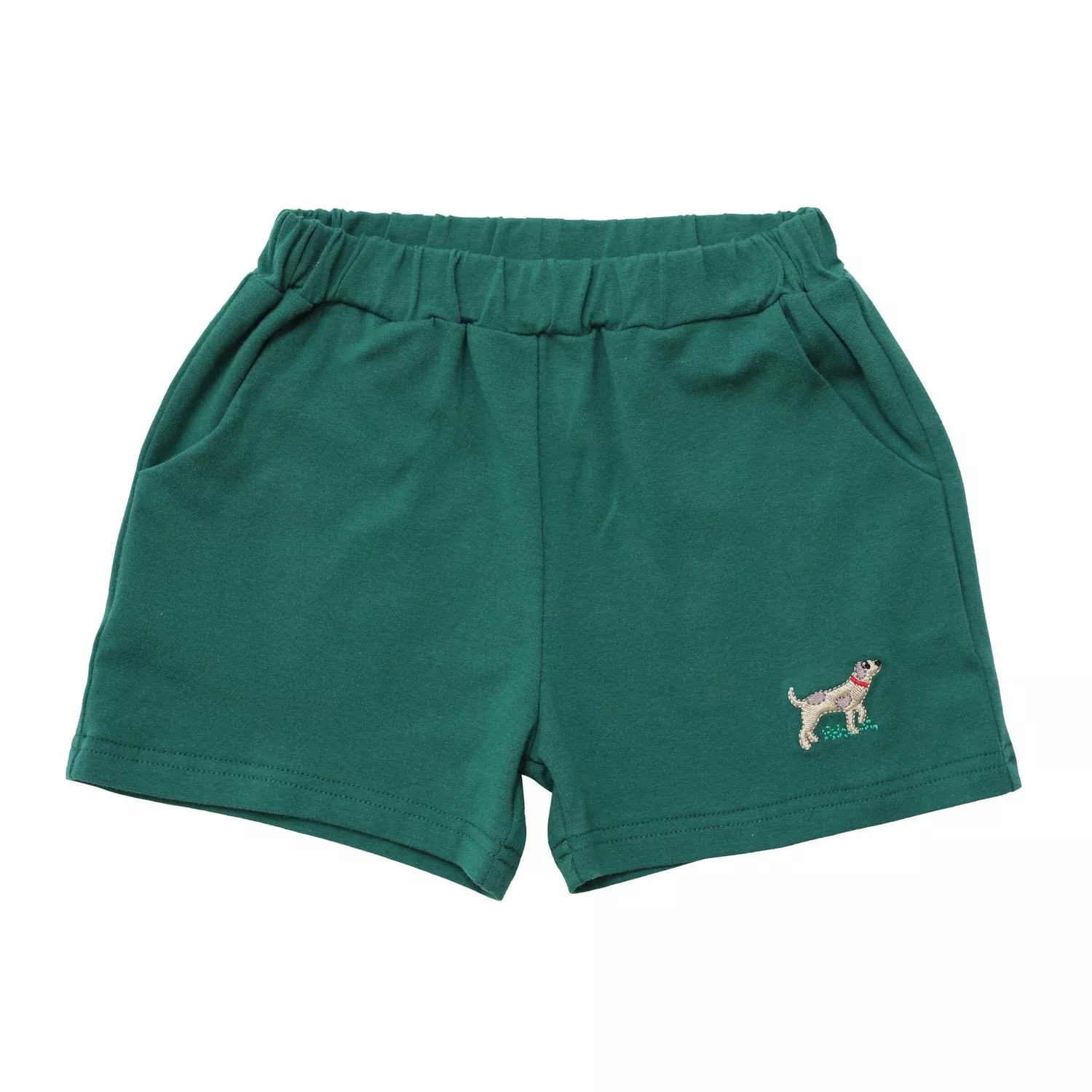 Itsy Bitsy Knit Green Shorts - Hunting Dog