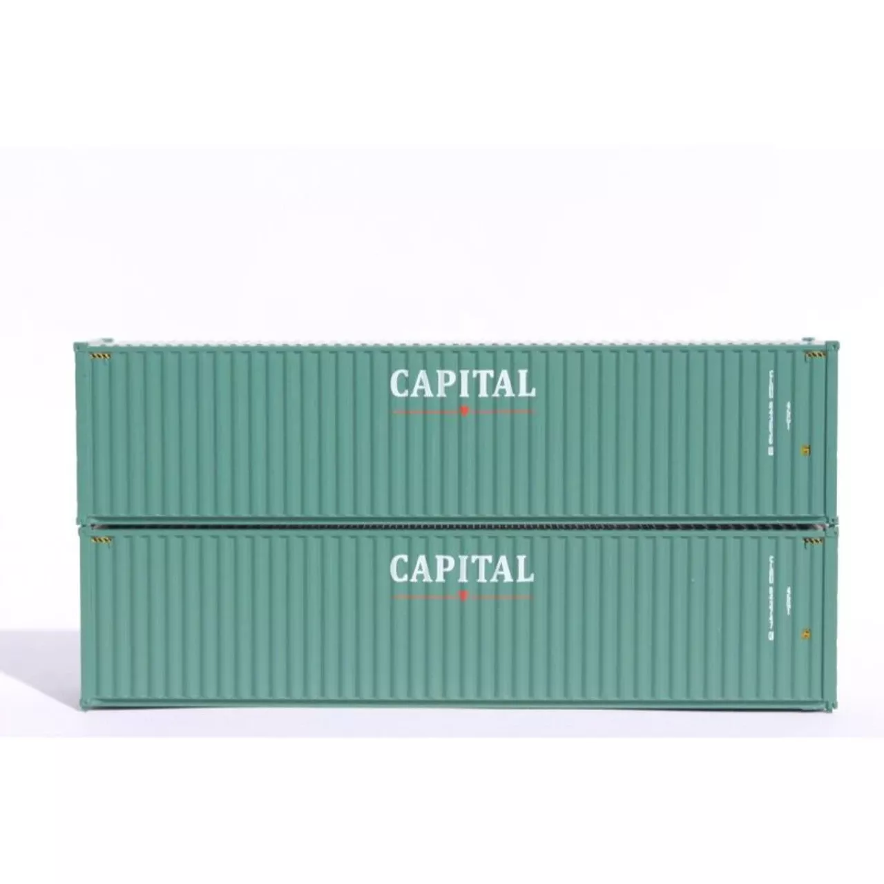 Jacksonville Terminal Co 405017 – 40′ High Cube Containers Capital – N Scale