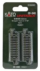 Kato 20040 N Scale UniTrack 62mm 2-7/16" Straight