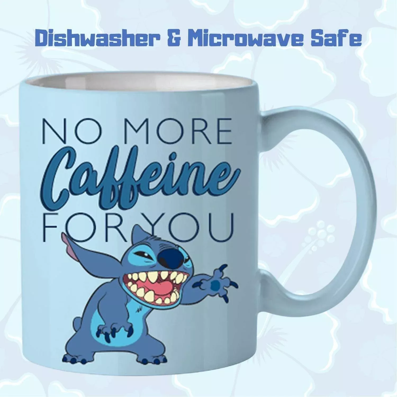 Lilo And Stitch No More Caffeine 14 oz Ceramic Mug