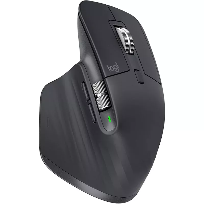 Logitech MX Anywhere 2 Wireless MouseUse On Any Surface, Hyper-Fast Scrolling, Rechargeable, for Apple Mac or Microsoft Windows Computers and laptops, Meteorite