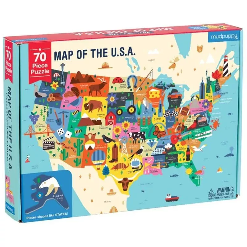 Map of the USA Puzzle 70 Piece Puzzle
