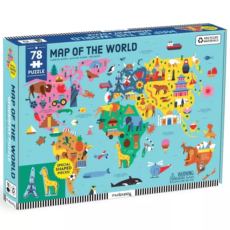 Map of the World 78 Piece Puzzle