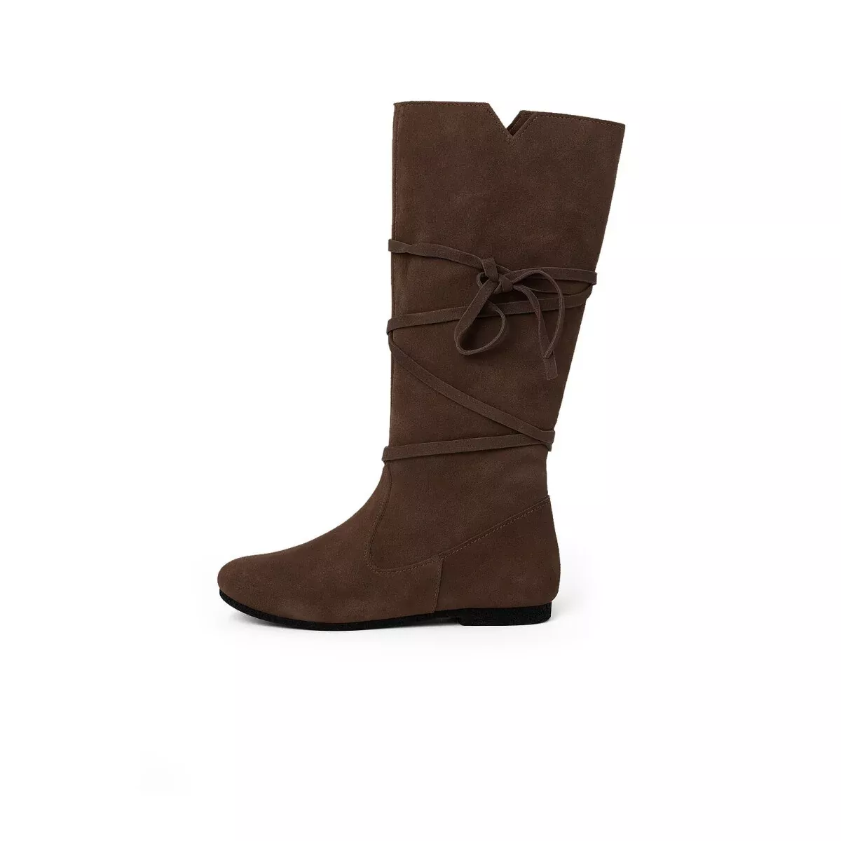 Medieval Boots Suede Dark Brown