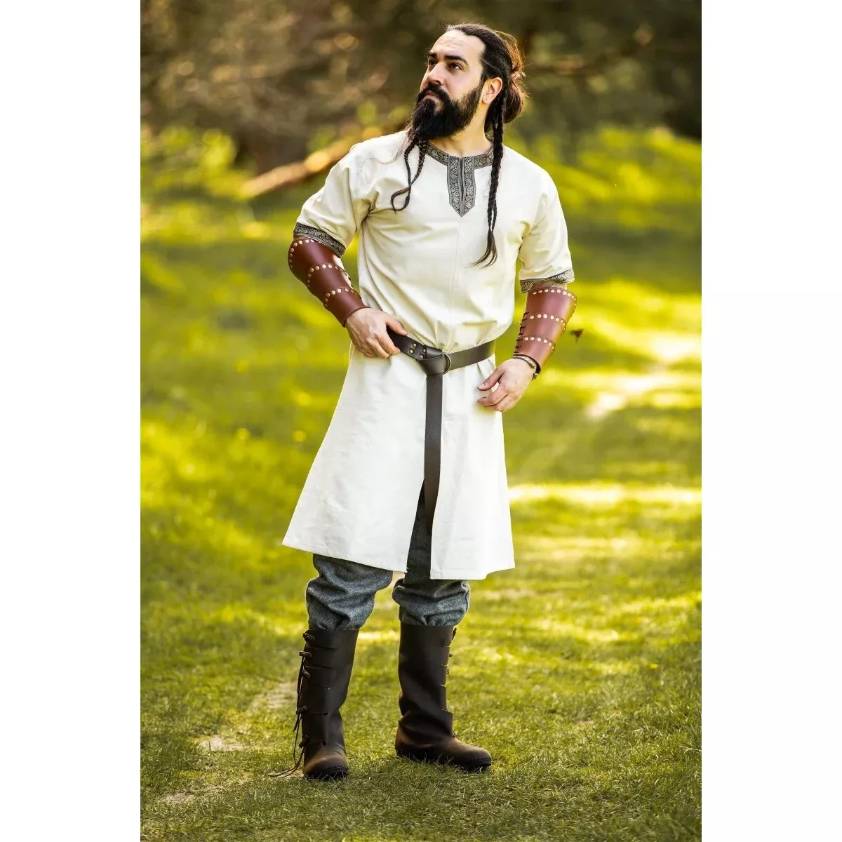 Medieval Short-Sleeve Tunic Richard beige