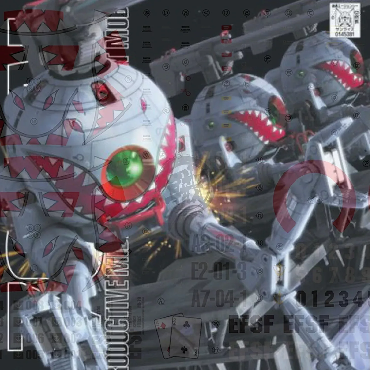MG Ball [Shark Mouth] Waterslide Decals