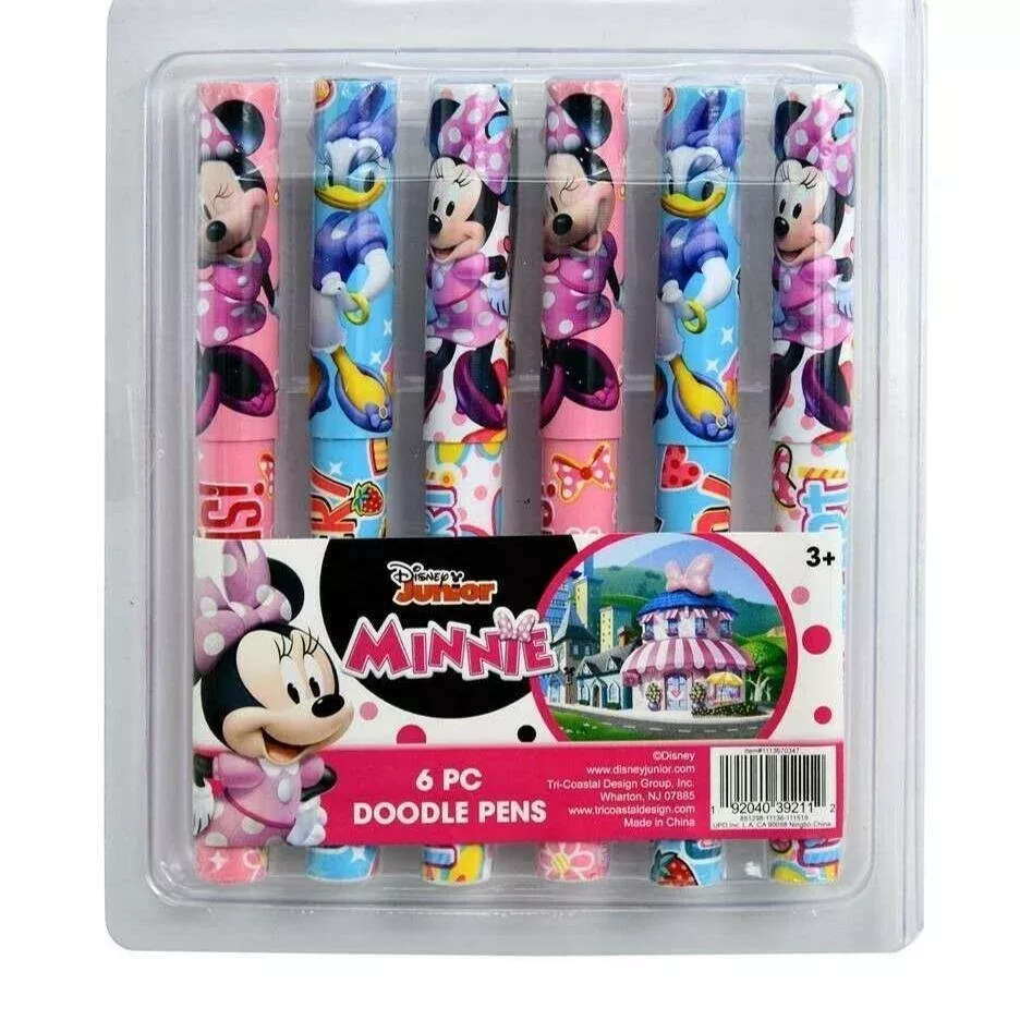 Minnie and Daisy Pens in Clamshell, 6 Pack