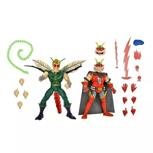 NECA Teenage Mutant Ninja Turtles Bugman and Electrozapper 2 Pack
