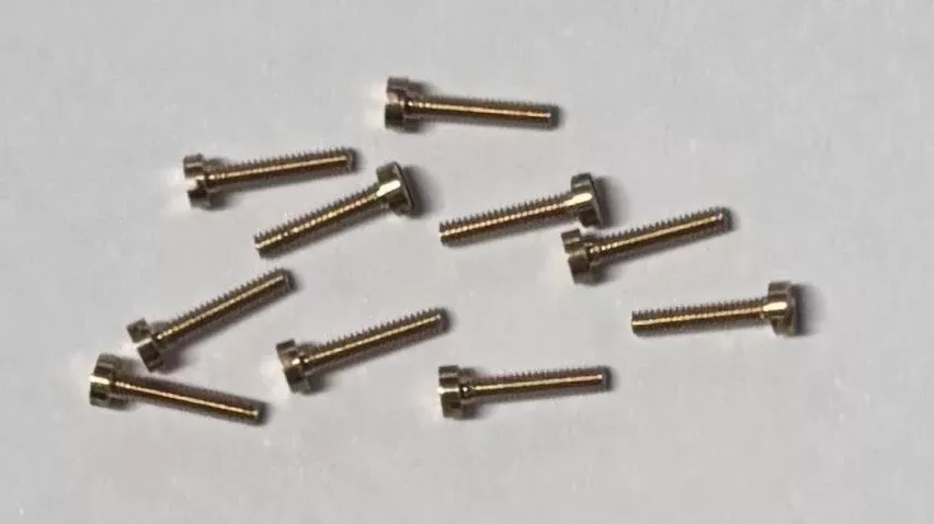ODPBA50 - 12BA CHEESEHEAD 1/4 inch BRASS SCREWS Qty 10