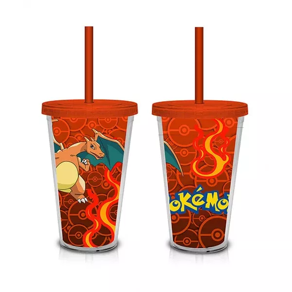 Pokemon Charizard Lenticular Print 18 oz. Travel Cup