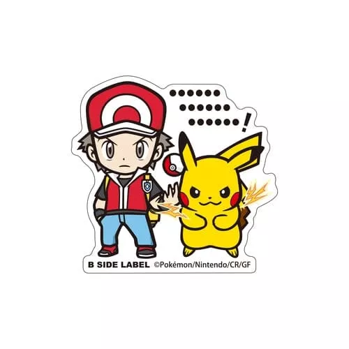 Red & Pikachu B-SIDE LABEL Sticker