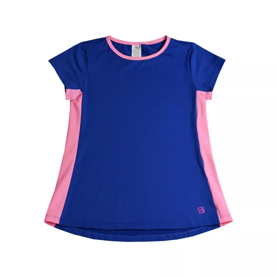 Set Athleisure Bridget Basic Tee - Royal/Pink
