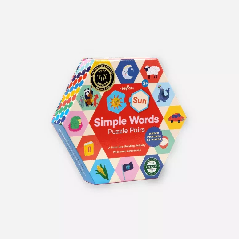 Simple Words Hexagon Puzzle Pair