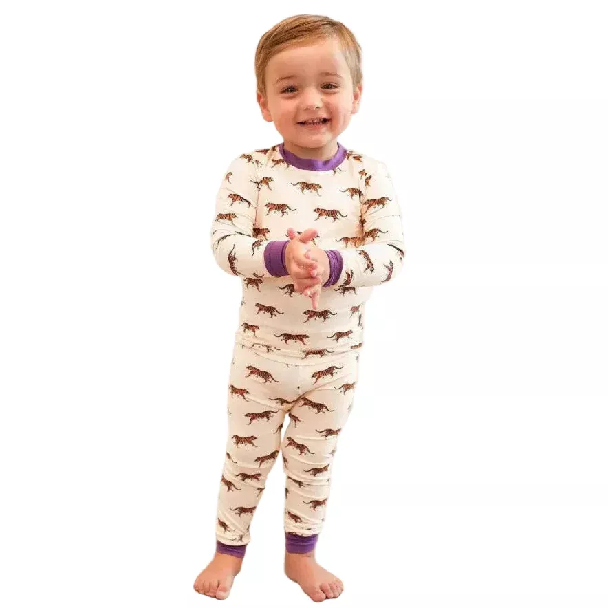 Southern Slumber Tiger 2Pc Bamboo Pajama Set