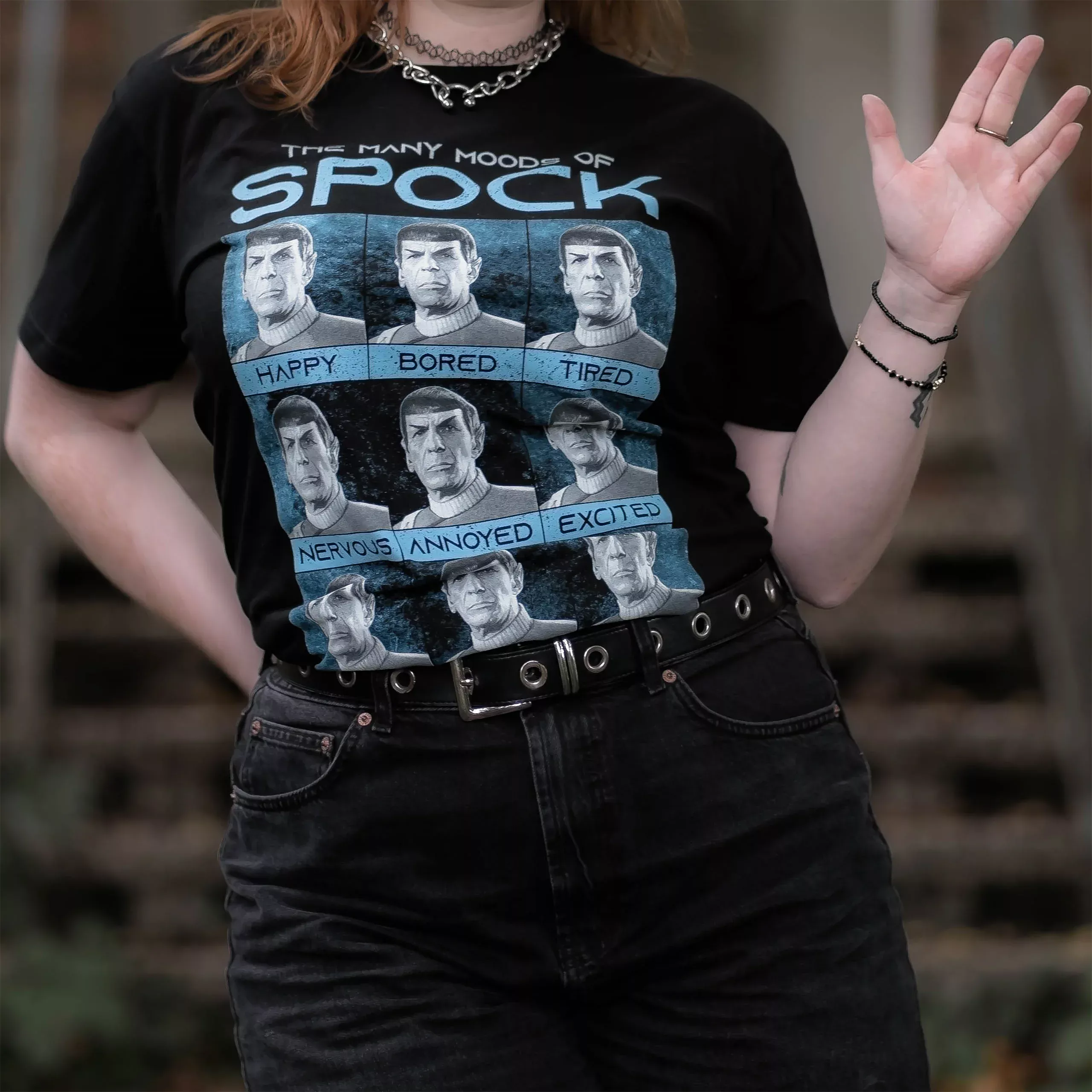 Star Trek - Many Mood of Spock T-Shirt black