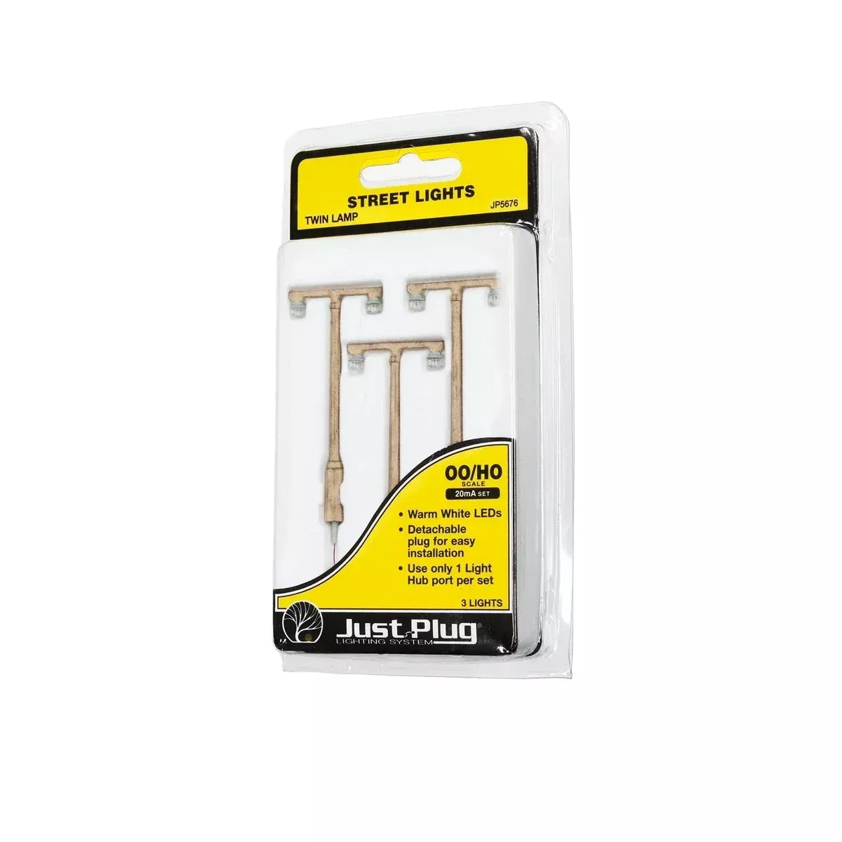 Woodland Scenics Just Plug Lighting System Twin Metal Lamp Post Pkg of 3